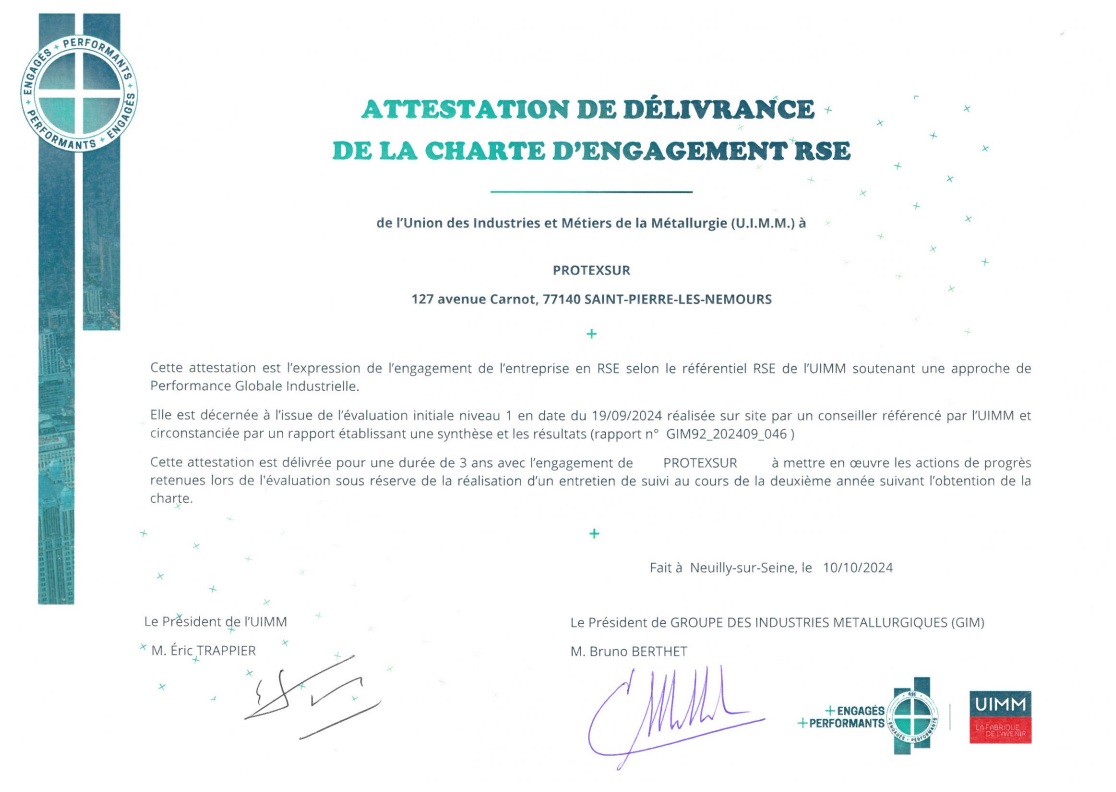 PROTEXSUR - Engagement et Contribution RSE